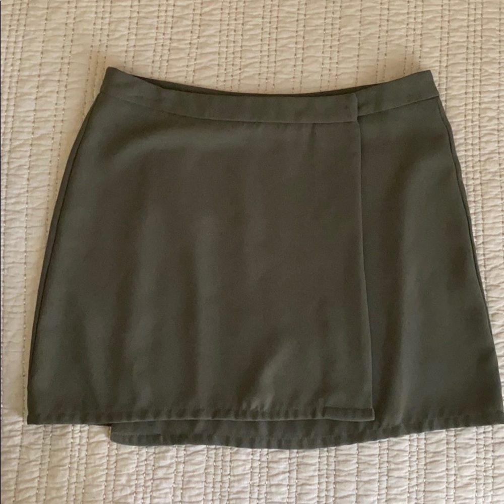 Green wrap skirt